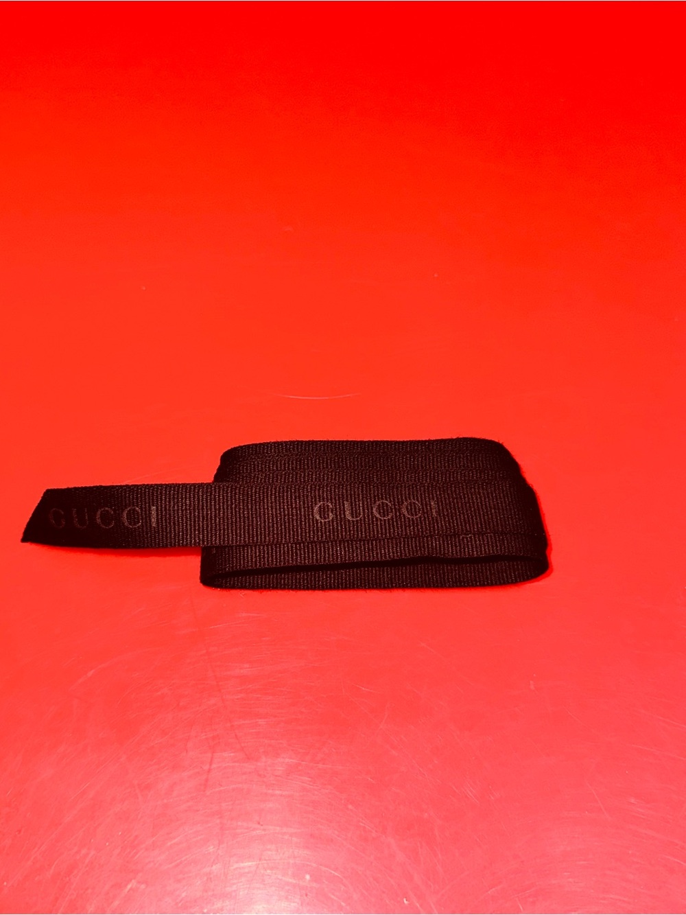 Gucci Black Ribbon Appx 67 Inches Long Used Condition Authentic Pre-Owned